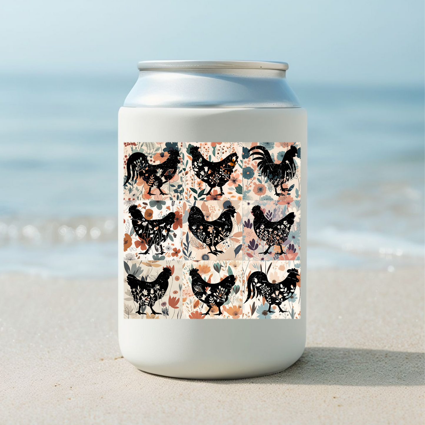 Floral Chickens