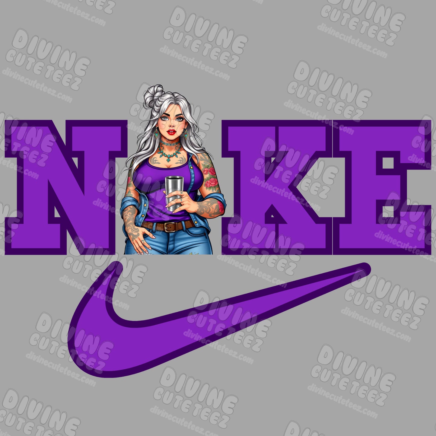 Thick Girl Nike DTF Transfer