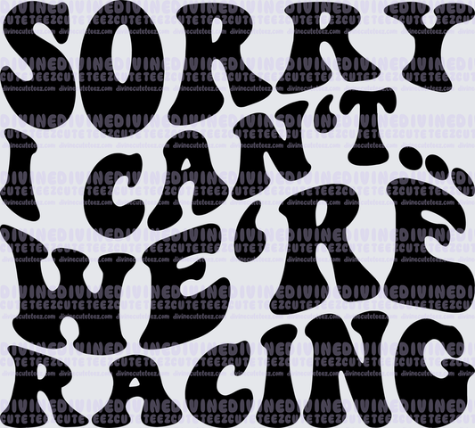 Sorry I Cant... Were Racing
