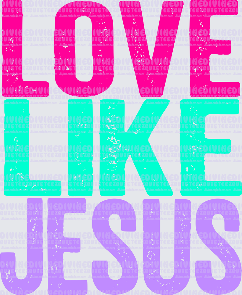 Love like Jesus back design
