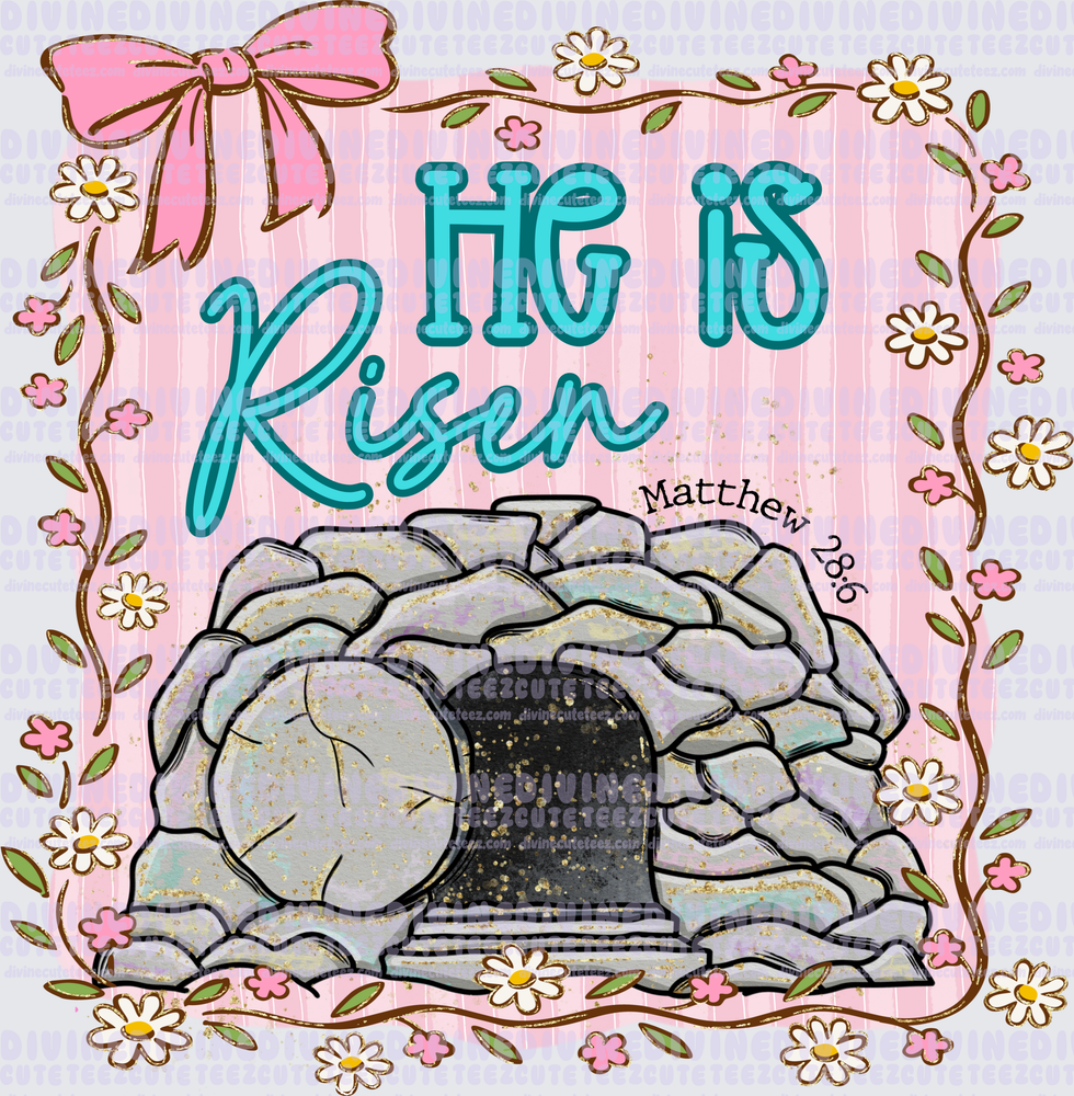 He is risen no cross