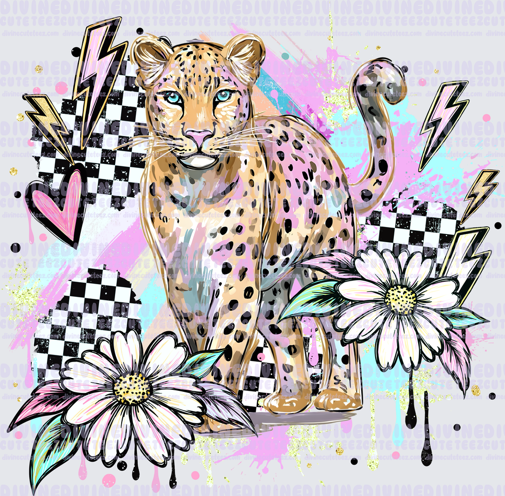 Colorful Checkered Cheetah