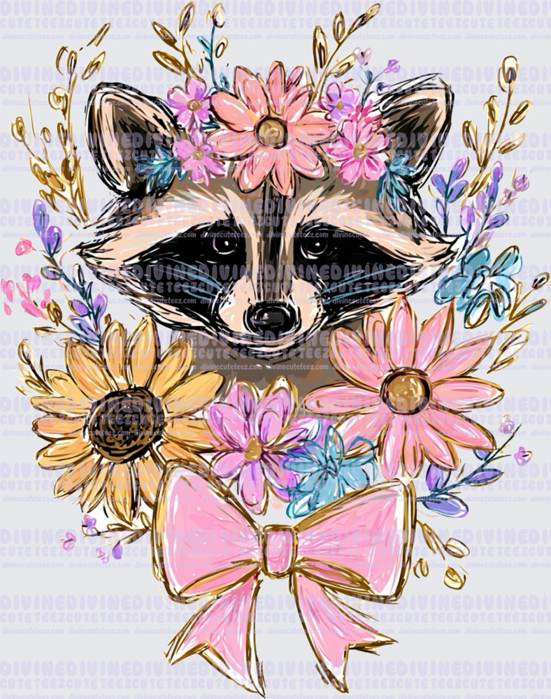 Floral Raccoon